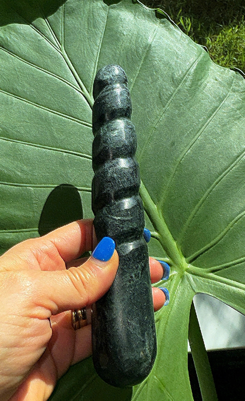 Twist Guatemala Jade Nephrite Wand.
