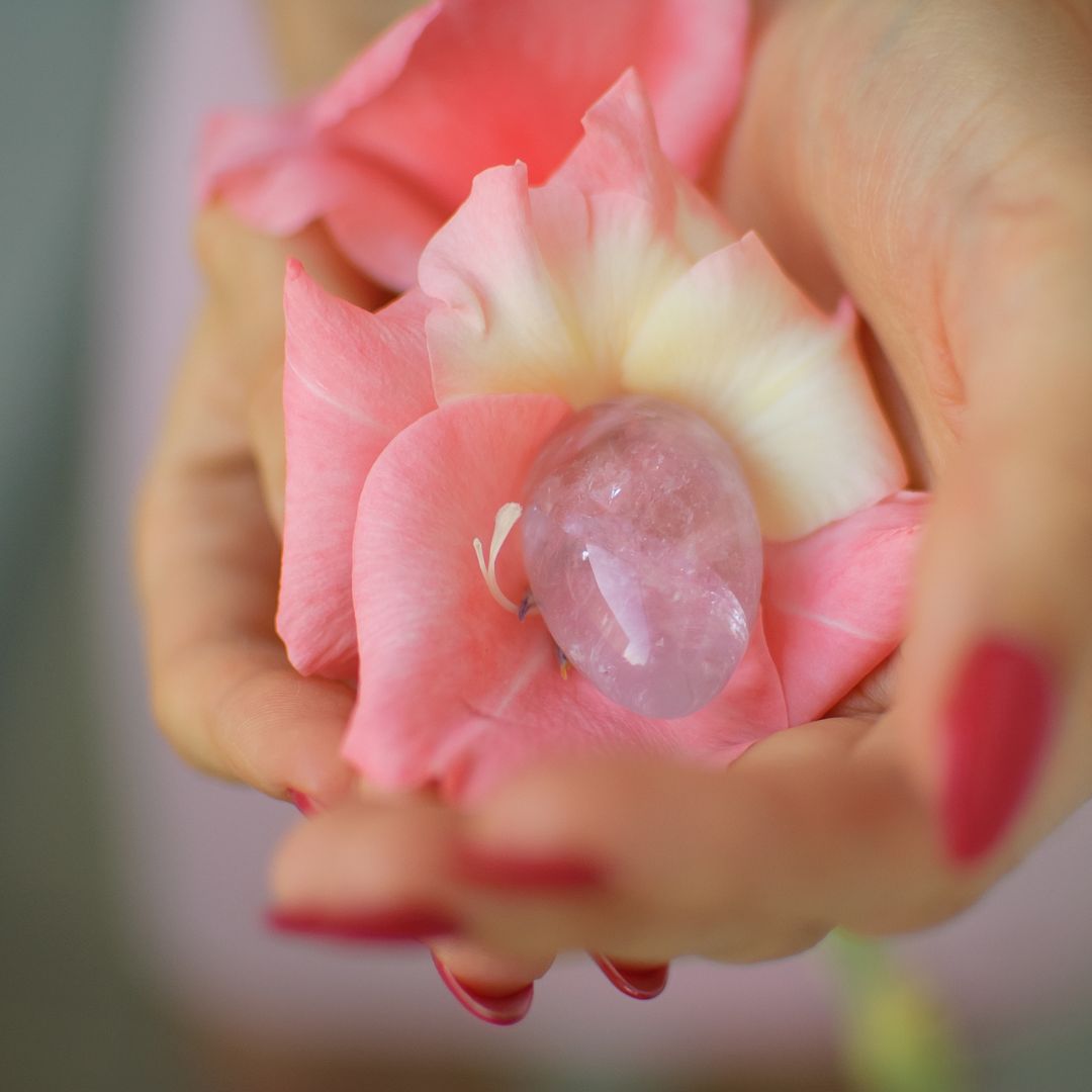 Pink Crystal Quartz Yoni Egg